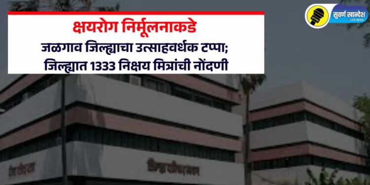 क्षयरोग निर्मूलनाकडे जळगाव जिल्ह्याचा उत्साहवर्धक टप्पा; जिल्ह्यात 1333 निक्षय मित्रांची नोंदणी