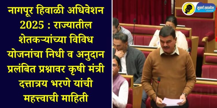 Important information from Agriculture Minister Dattatreya Bharane on the pending issue of funds and grants for various schemes of farmers in the state