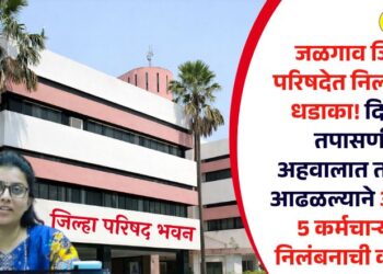 जळगाव जिल्हा परिषदेत निलंबनाचा धडाका! दिव्यांग तपासणीत अहवालात तफावत आढळल्याने आणखी 5 कर्मचाऱ्यांवर निलंबनाची कारवाई