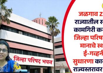 जळगाव जिल्हा परिषदेला राज्यातील सर्वोत्तम कामगिरी करणाऱ्या जिल्हा परिषदांमध्ये मानाचे स्थान; ई-गव्हर्नन्स सुधारणा कार्यक्रमात राज्यस्तरावर अव्वल
