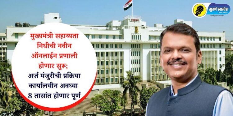 मुख्यमंत्री सहाय्यता निधीची नवीन ऑनलाईन प्रणाली होणार सुरू; अर्ज मंजुरीची प्रक्रिया कार्यालयीन अवघ्या 8 तासांत होणार पूर्ण