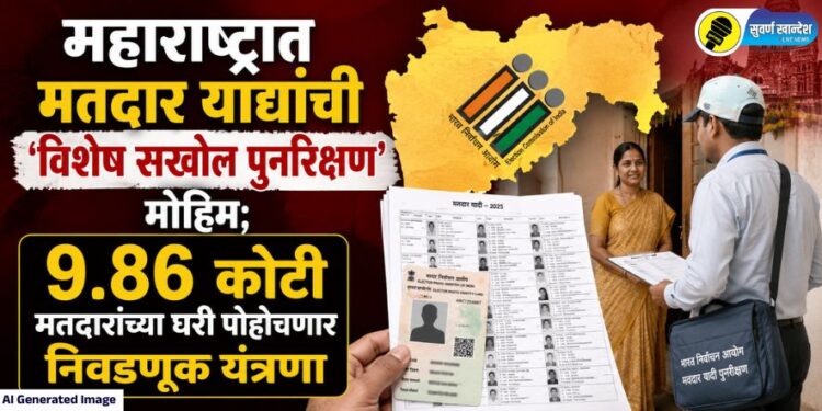 महाराष्ट्रात मतदार याद्यांची ‘विशेष सखोल पुनरिक्षण’ मोहिम; 9.86 कोटी मतदारांच्या घरी पोहोचणार निवडणूक यंत्रणा