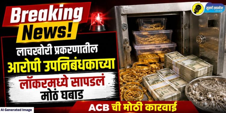 Breaking News! लाचखोरी प्रकरणातील आरोपी उपनिबंधकाच्या लॉकरमध्ये सापडलं मोठं घबाड; जळगाव ACB ची मोठी कारवाई