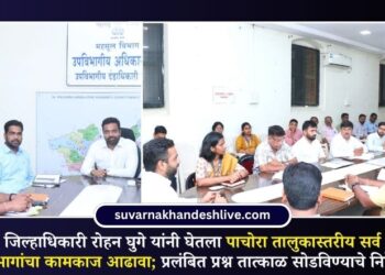 जिल्हाधिकारी रोहन घुगे यांनी घेतला पाचोरा तालुकास्तरीय सर्व विभागांचा कामकाज आढावा; प्रलंबित प्रश्न तात्काळ सोडविण्याचे निर्देश