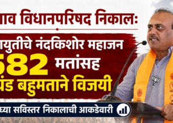 Breaking! जळगाव विधानपरिषद निकाल: महायुतीचे नंदकिशोर महाजन 582 मतांसह प्रचंड बहुमताने विजयी; ‘अशी’ आहे निकालाची आकडेवारी