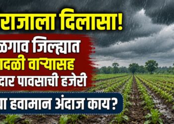 बळीराजाला दिलासा! जळगाव जिल्ह्यात वादळी वाऱ्यासह जोरदार पावसाची हजेरी; आजचा हवामान अंदाज काय?