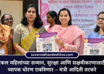 एकल महिलांच्या सन्मान, सुरक्षा आणि सक्षमीकरणासाठी व्यापक धोरण राबविणार – मंत्री आदिती तटकरे