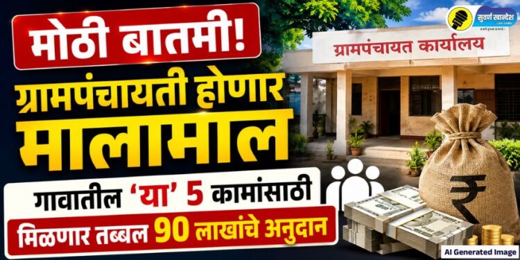 मोठी बातमी! ग्रामपंचायतीला आणखी विशेष कामांसाठी 90 लाखांचे मिळणार अनुदान, गावातील ‘या’ 5 कामांचा समावेश
