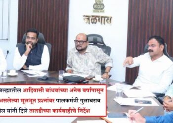 जळगाव जिल्ह्यातील आदिवासी बांधवांच्या अनेक वर्षांपासून प्रलंबित असलेल्या मूलभूत प्रश्नांवर पालकमंत्री गुलाबराव पाटील यांनी दिले तातडीच्या कार्यवाहीचे निर्देश