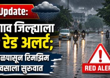 Rain Update: जळगाव जिल्ह्याला आज रेड अलर्ट; सकाळपासून रिमझिम पावसाला सुरुवात