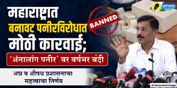 महाराष्ट्रात बनावट पनीरविरोधात मोठी कारवाई; ‘अॅनालॉग पनीर’वर वर्षभर बंदी, अन्न व औषध प्रशासनाने (FDA) महत्त्वाचा निर्णय