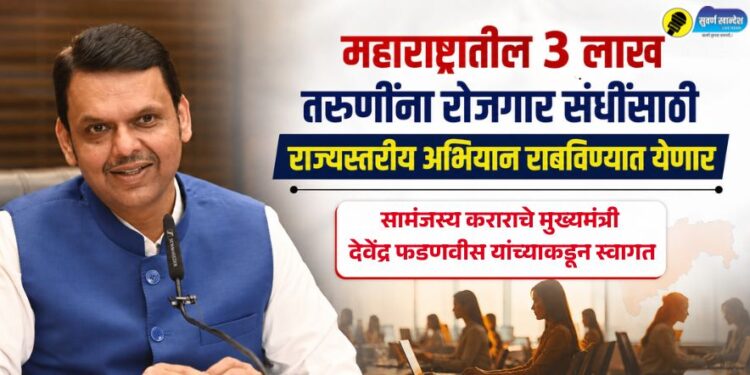 महाराष्ट्रातील 3 लाख तरुणींना रोजगार संधींसाठी राज्यस्तरीय अभियान राबविण्यात येणार