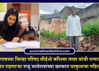 जळगावच्या जिल्हा परिषद सीईओंची तत्परता; समाजमंदिरात राहणाऱ्या राजू भालेरावांच्या खात्यात घरकुलाचा पहिला हप्ता जमा