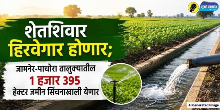 शेतशिवार हिरवेगार होणार; जामनेर-पाचोरा तालुक्यातील 1 हजार 395 हेक्टर जमीन सिंचनाखाली येणार