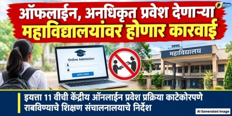 ऑफलाईन, अनधिकृत प्रवेश देणाऱ्या महाविद्यालयांवर होणार कारवाई