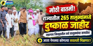 मोठी बातमी! राज्यातील 265 तालुक्यांमध्ये दुष्काळ जाहीर; जळगाव जिल्ह्यातील सर्व तालुक्यांचा समावेश, आता नेमक्या कोणत्या सवलती मिळणार?