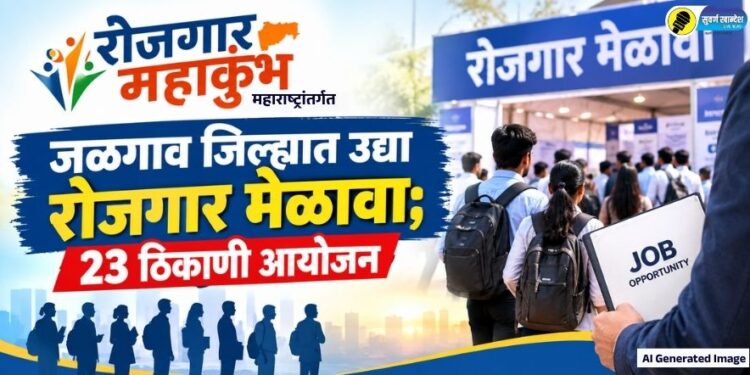 रोजगार महाकुंभ महाराष्ट्रांतर्गत जळगाव जिल्ह्यात उद्या रोजगार मेळावा; 23 ठिकाणी आयोजन