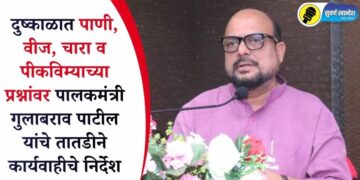 दुष्काळात पाणी, वीज, चारा व पीकविम्याच्या प्रश्नांवर पालकमंत्री गुलाबराव पाटील यांचे तातडीने कार्यवाहीचे निर्देश